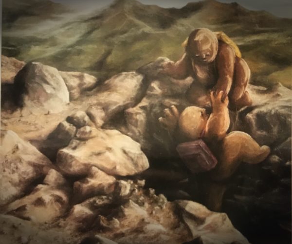 After The Climb (Pastel-diptych)